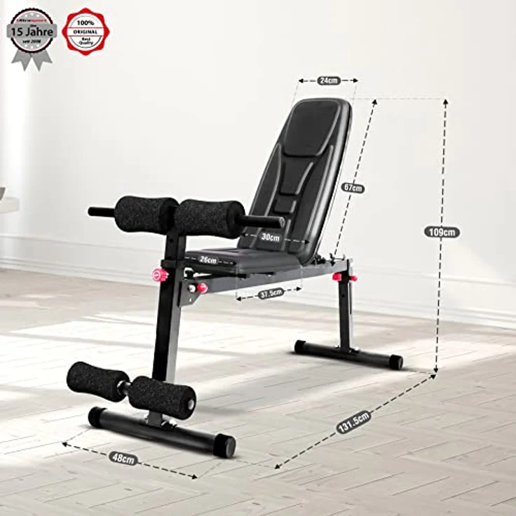 Ultrasport TR-5 Pro Compact, Hantelbank klappbar, Profihantelbank und multifunktionales Sportgerät für zuhause, verwendbar als Curlpult und mehr, Fitnessgerät mit angenehmer Polsterung – Bild 3