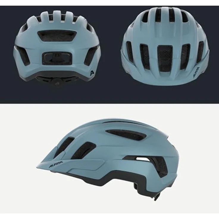 Alpina Paranus, Fahrradhelm rauchblau matt, 55-59 cm, stoßabsorbierend und leicht – Bild 4