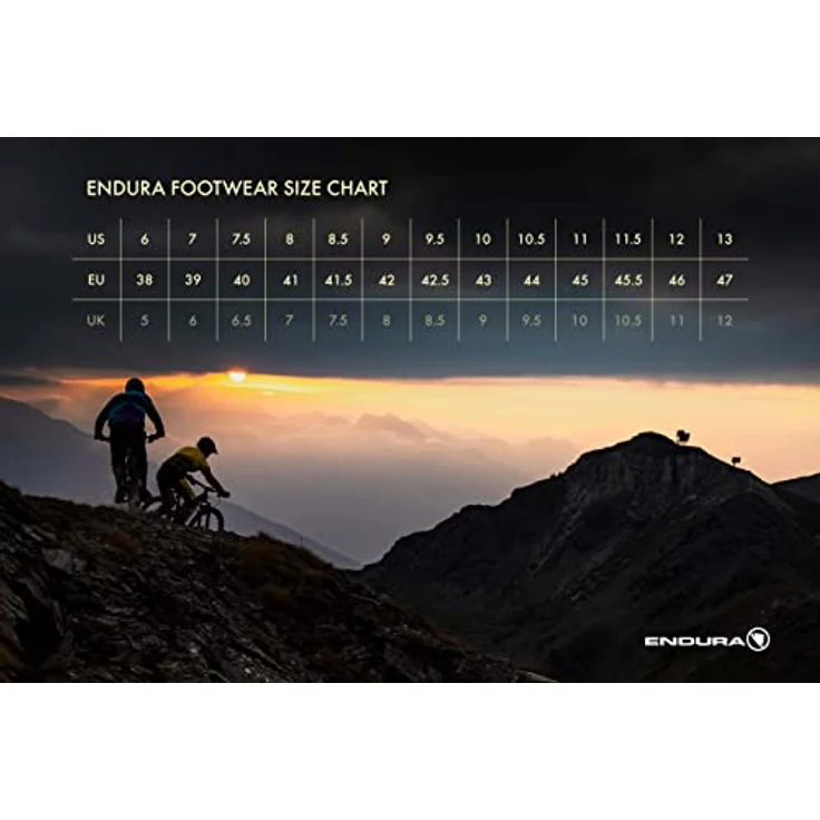 Endura Hummvee Flat Pedal Schuhe, MTB Schuhe mit StickyFoot Gummisohle für optimalen Halt, Schwarz, EU 45 – Bild 7