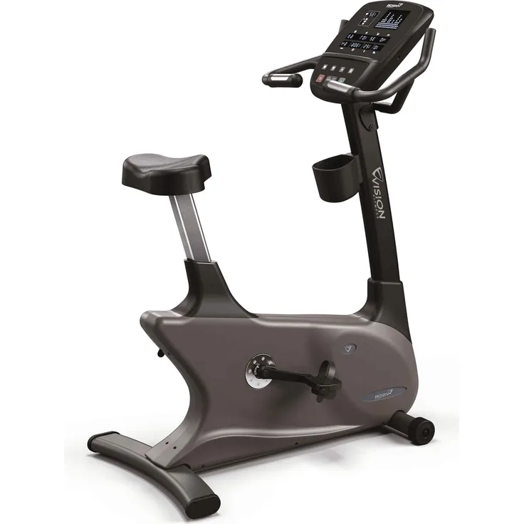 Vision Fitness Ergometer U60, Profi-Ergometer mit POLAR-kompatiblem Pulsempfänger, Schwarz