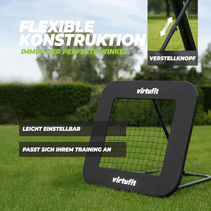 VirtuFit Fußball-Rebounder, verstellbar & klappbar, ideal für Kindertraining & Technikübungen, 84 x 84 cm – Bild 4