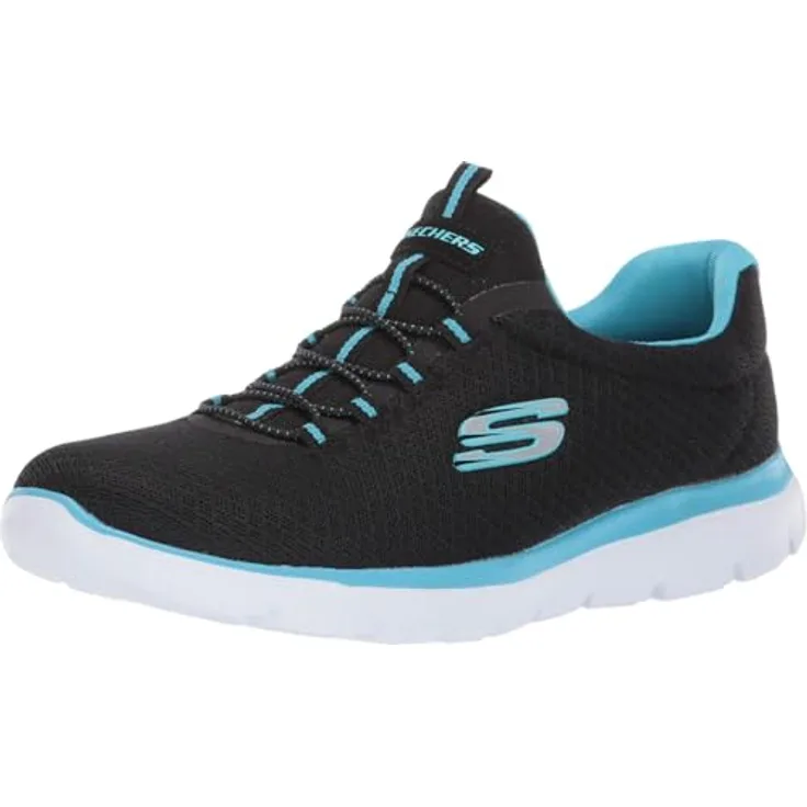 Skechers Sport Womens SUMMITS Sneakers, Laufschuhe für aktive Frauen, schwarz