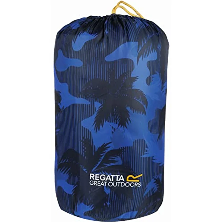 Regatta Maui Schlafsack für Kinder, rechteckig, Oxford Blue mit Palmen-Muster, One Size, weich und umwandelbar in Decke – Bild 2