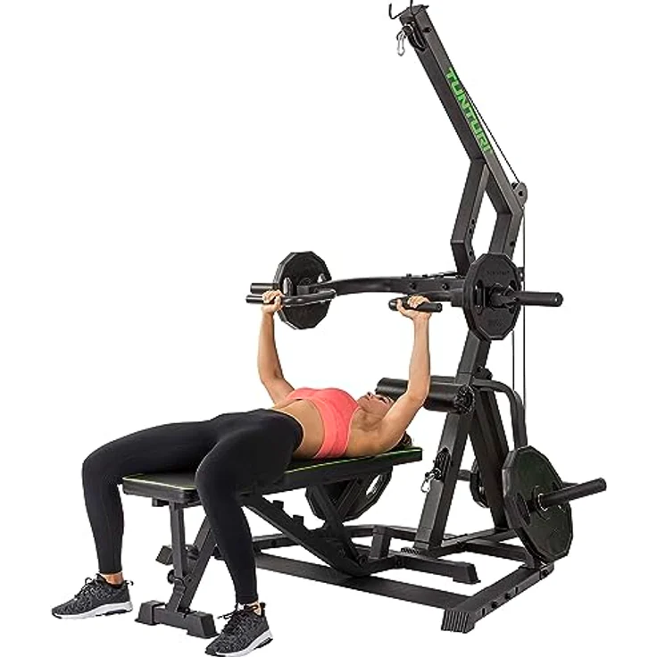 Tunturi Kraftstation WT85, LAT Pully Station, Fitnessstation, Hanteltraining, Flaschenzug – Bild 2