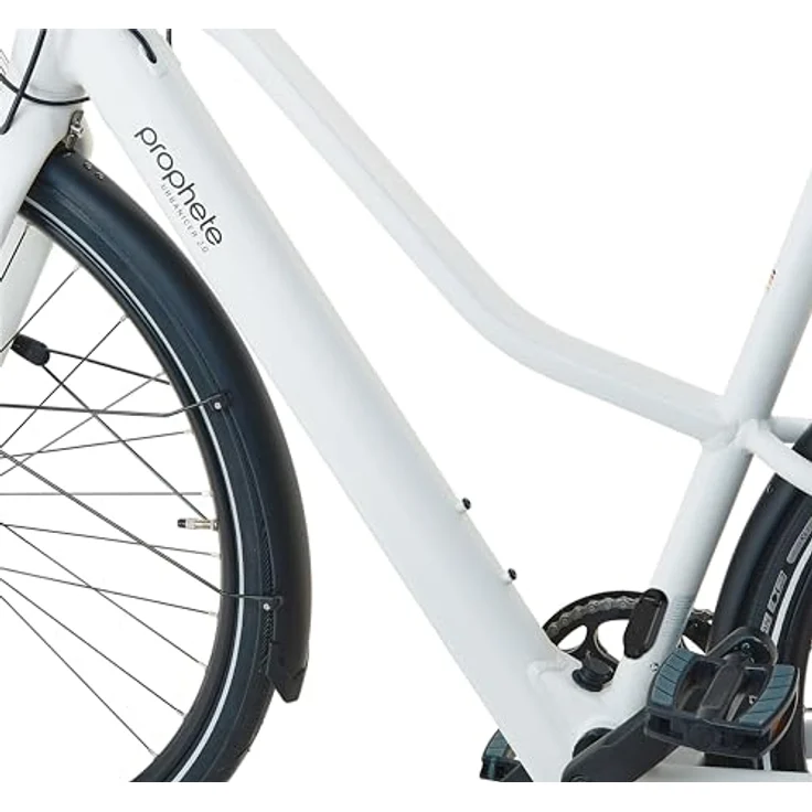 Prophete Urbanicer 2.0 Urban E-Bike 28 Zoll - 360 Wh - Heckmotor - 9-Gang Kettenschaltung - HDY. Scheibenbremse - Kreideton – Bild 4