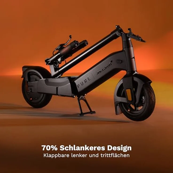 Pure McLaren E Scooter Schwarz – Max. 20 km/h, 50 km Reichweite, Ergonomische Fahrposition, Straßenzulassung – Bild 5