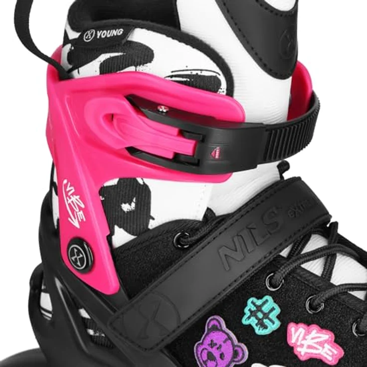 Nils Camp Inliner VERSTELLBAR, ABEC-5 Kugellager Inline-Skates für Kinder & Jugendliche, Pink, Größe 37-40 – Bild 3