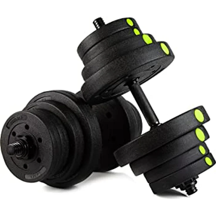ZIPRO Bitum-Hantelset 2x10 kg – Robuste Hanteln für Krafttraining, Rutschfeste Griffe, Ideal für das Training zu Hause – Bild 1