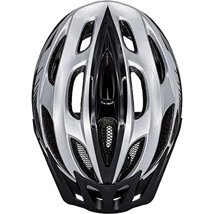 Airtracks Fahrradhelm Master RD-10, In-Mould Technik, Schwarz Silber, Größe S/M (54cm-58cm), Unisex, 273g mit 20 Belüftungsöffnungen – Bild 2
