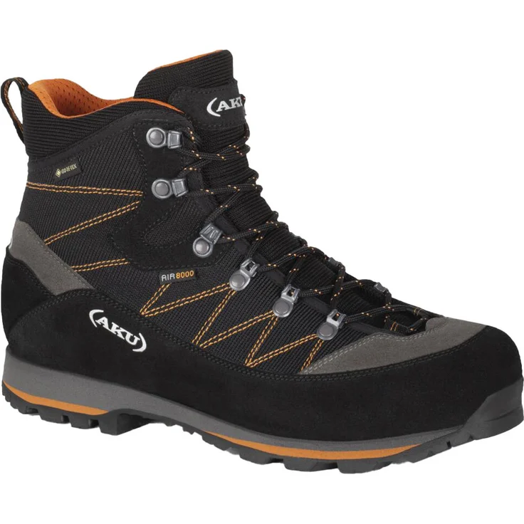 AKU Trekker Lite 3 Wide GTX Wanderschuhe, schwarz/orange, GORE-TEX® Futter, Vibram® CURCUMA Sohle, UK 10 - EU 44,5
