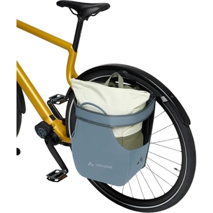 Vaude Urban Cargo Velokorb, 25 l, graue Rolltop-Gepäckträgertasche aus 100% Polyester, wetterbeständig – Bild 7