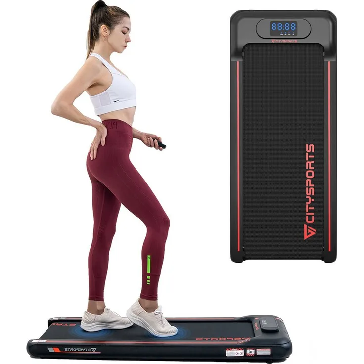 CITYSPORTS Laufband WP8 440W motor, Laufbander für Zuhause 1-6km/h mit APP, tragbar und leise, schwarz - Preisvergleich