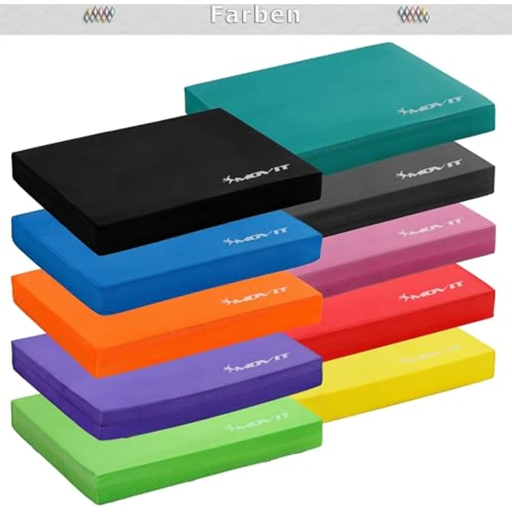 MOVIT Balance Pad DYNAMIC BASE, Koordinationsmatte für gelenkschonendes Training, 10 Farben, Schwarz – Bild 5