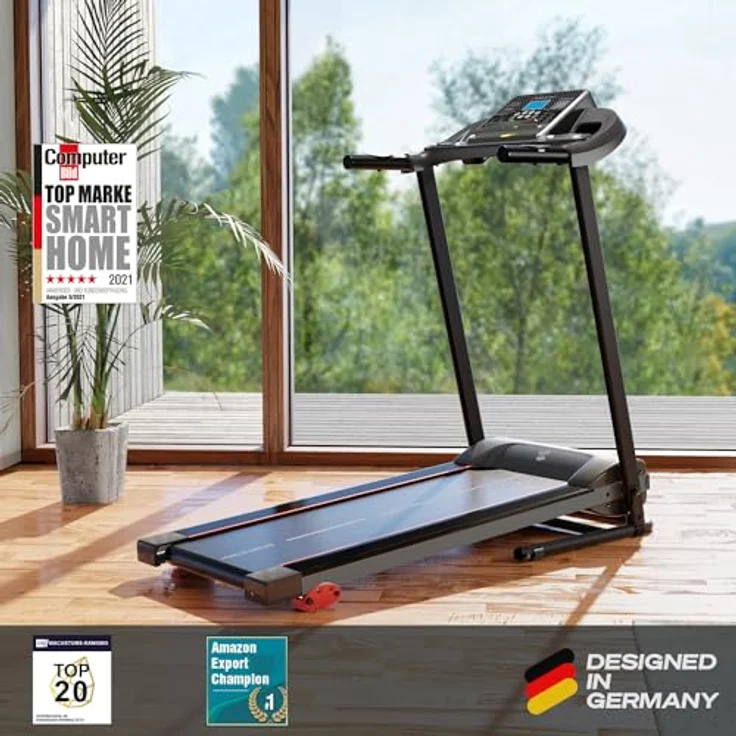 Sportstech F10 Klappbar Laufband für Zuhause - Deutsches Qualitätsunternehmen | App-Funktion + Schmierfunktion + 13 Programme | 1PS Geschwindigkeit bis zu 10 km/h | Steigung 120 kg Max – Bild 4
