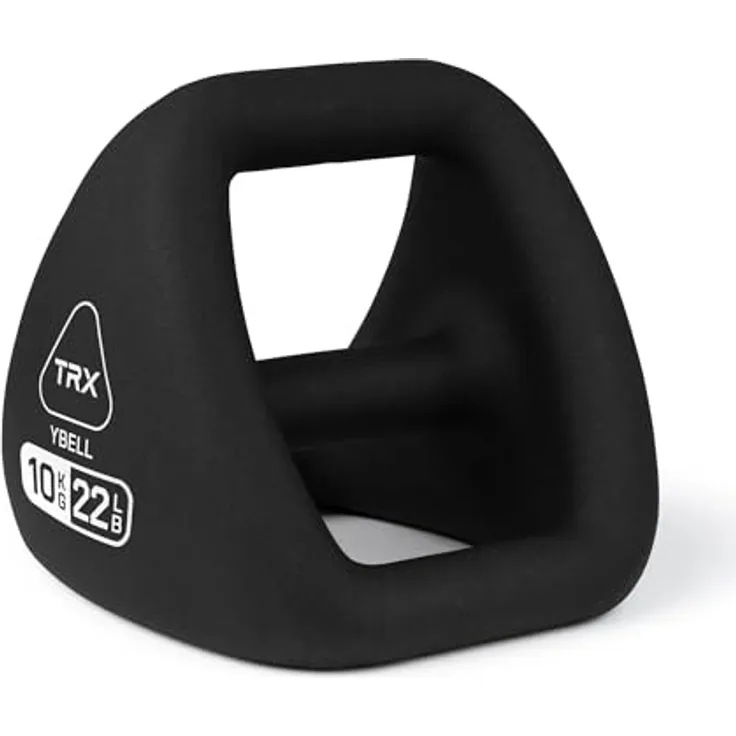 TRX YBell Neo 10 kg (L), Multi-Funktionales Fitnessgerät mit rutschfester Neopren-Beschichtung, Schwarz