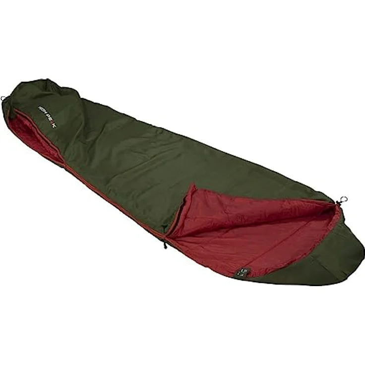 High Peak Lite Pak 800, Kunstfaserschlafsack für Sommerabenteuer, 210 cm, wasserabweisend, komfortabel bis 15°C, leicht 870 g, kompaktes Packmaß 26 x 15 cm – Bild 2