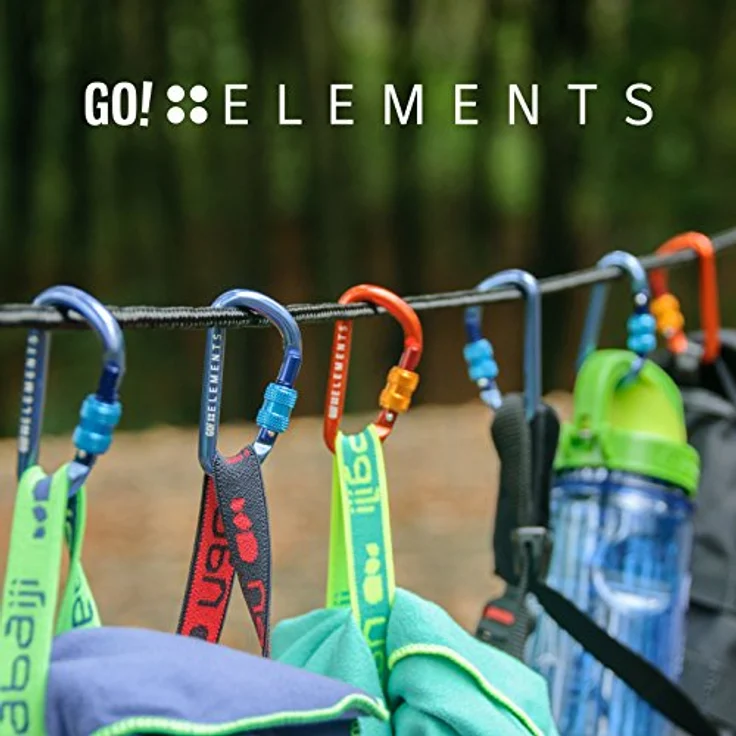 GO!elements Mini Karabiner Micro 6, Multifunktionaler Schraubverschluss-Karabiner im 2er Pack, Farbe: Magic, ultraleicht und salzwasserbeständig – Bild 5