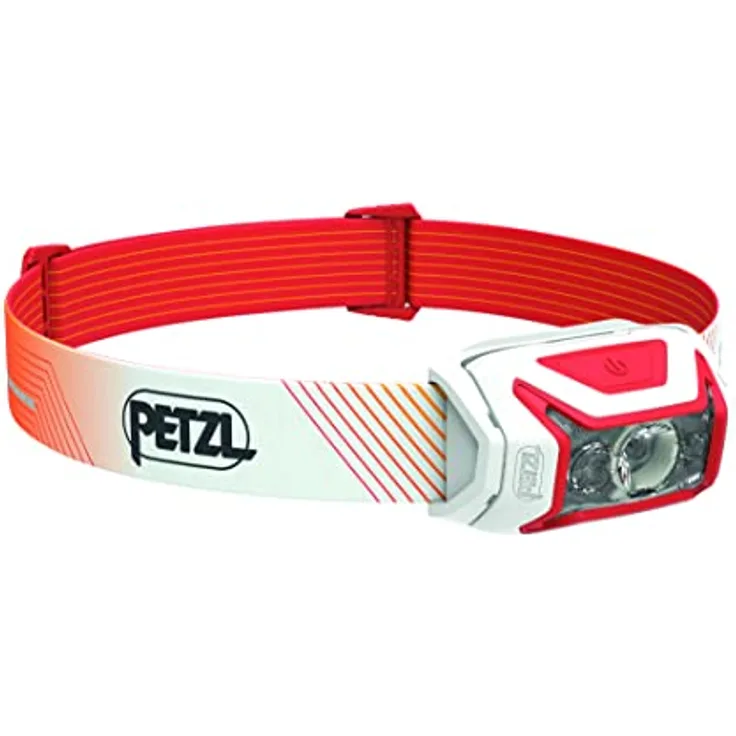PETZL ACTIK CORE, Stirnlampe mit 600 Lumen, rot, aufladbar über Micro-USB, mit CORE-Akku geliefert