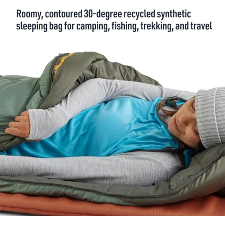 Sea to Summit Boab Synthetik-Schlafsack, geräumig und konisch zulaufend, für Temperaturen bis -1 °C, Farbe Laurel Wreath grün – Bild 2