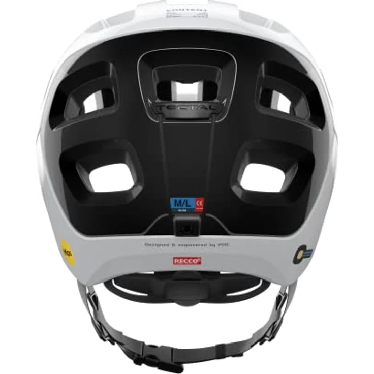 POC Tectal Race MIPS Hydrogen White/Uranium Black 51-54 Fahrradhelm, Mountainbike Helm mit erweiterter Schutzzonen und MIPS-Rotationsaufprallschutz – Bild 4