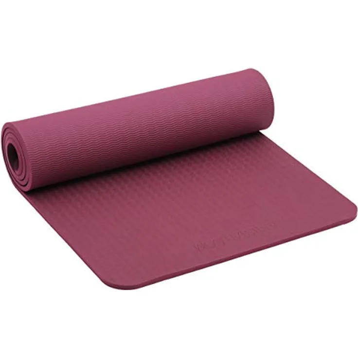 Yogistar Pilatesmatte Yogimat® Pilates - Pro Bordeaux, 1cm dicke TPE-Matte für Pilates-Anfänger und -Fortgeschrittene