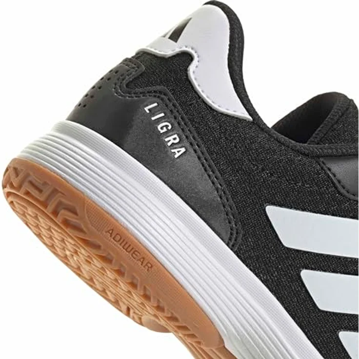 adidas Ligra 8 Indoor Laufschuhe, Core Black Cloud White, EU 32, atmungsaktives Obermaterial, Gummiaußensohle für optimalen Grip – Bild 6