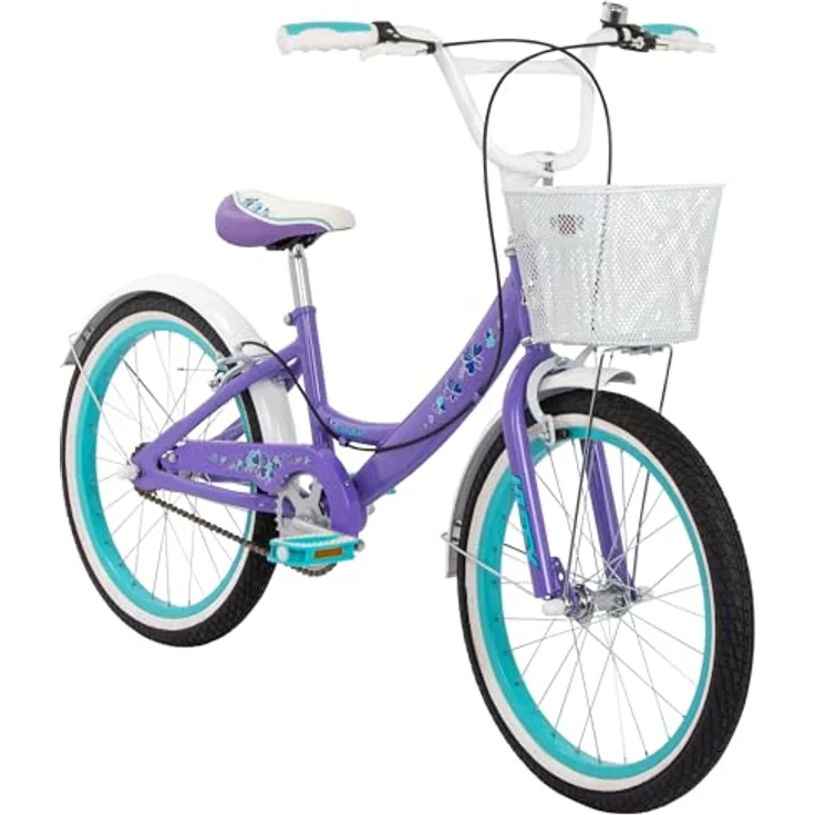 Huffy Girly Girl 20” Kinderfahrrad, Ein-Gang, lila, für Kinder 6-9 Jahre (117-136 cm) – Bild 1