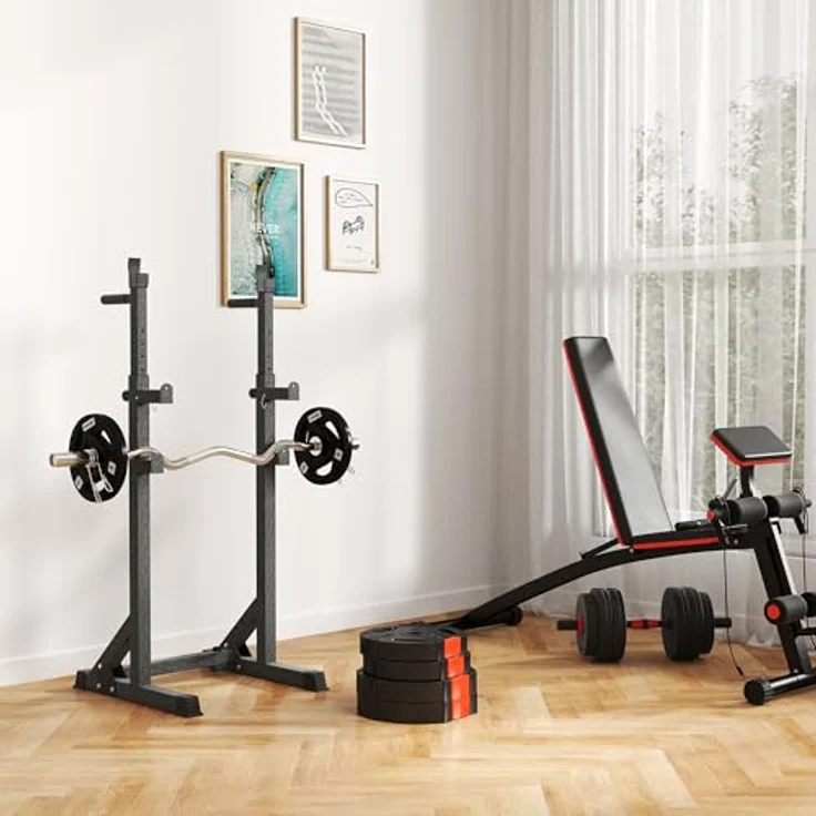SPORTNOW Hantelscheiben Set von 4, Tri Grip mit 30 kg, geeignet für 2,5 cm Hantelstange, Schwarz – Bild 8