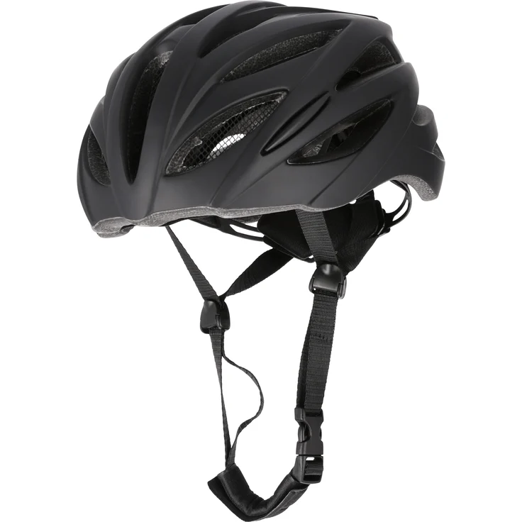 ENDURANCE Coppi Fahrradhelm, sicherer Schutz mit 17 Ventilationsöffnungen und integrierten Moskitonetz, Schwarz, Größe L