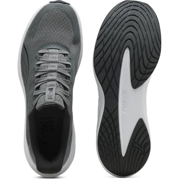 PUMA Dasher Lite Slip Tech Laufschuh, grau, Gr. 44.5 mit praktischer SLIPTECH™ Technologie und gepolsterter Zwischensohle – Bild 4