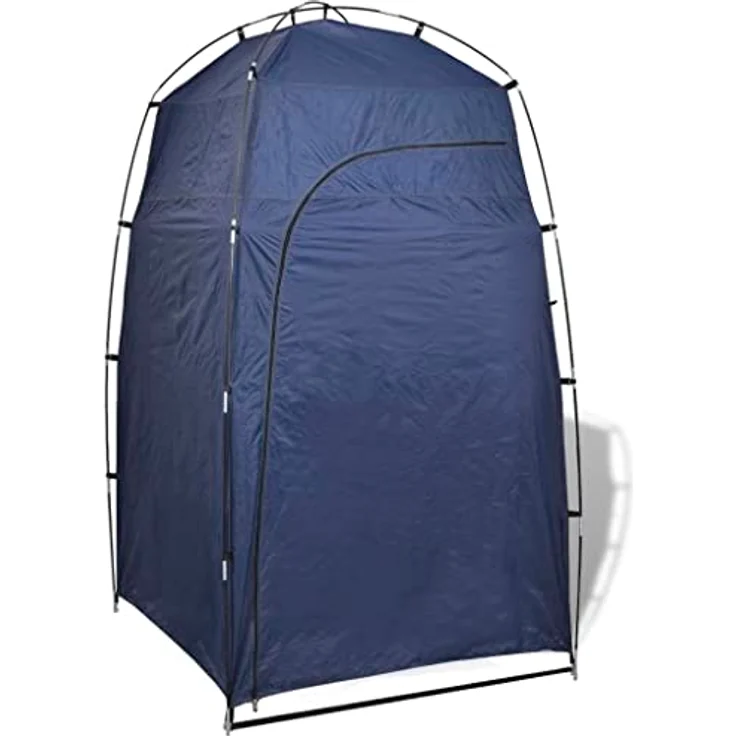 vidaXL Duschzelt Toilettenzelt Umkleidezelt Zelt Beistellzelt Lagerzelt Camping, stabil mit Fiberglas Zeltstangen, praktisch und langlebig, große Tür mit Reißverschluss, beige – Bild 3