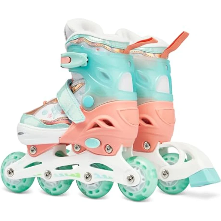 RAVEN Isla Orange/Mint, verstellbare Inline Skates für Kinder Mädchen, Größen 27-30 (16,5cm-18,5cm), mit Double-Vent-System und DSAS – Bild 5