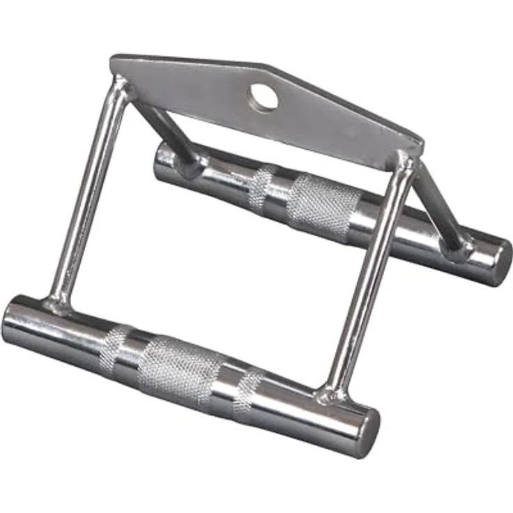 Sport-Thieme V-Griff "Parallel-/Rudergriff", Hochglanz verchromt, gerändelte Griffe, stabil, 2 kg – Bild 1