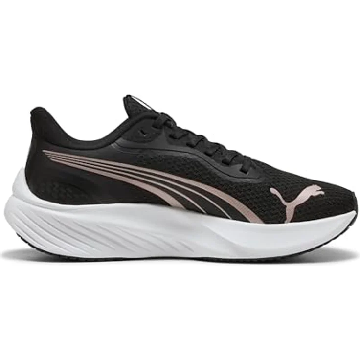 PUMA Damen-Sneaker Pounce Lite, ultraleichter Laufschuh aus recycelten Materialien, schwarz-Rose-Gold-Weiß, UK Größe 6 – Bild 5