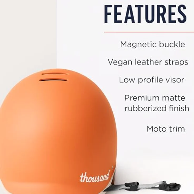 Thousand Heritage 2.0, Velohelm (54 - 57 cm) mit hoher Belüftung, veganem Lederriemen und patentiertem Poplock – Bild 4