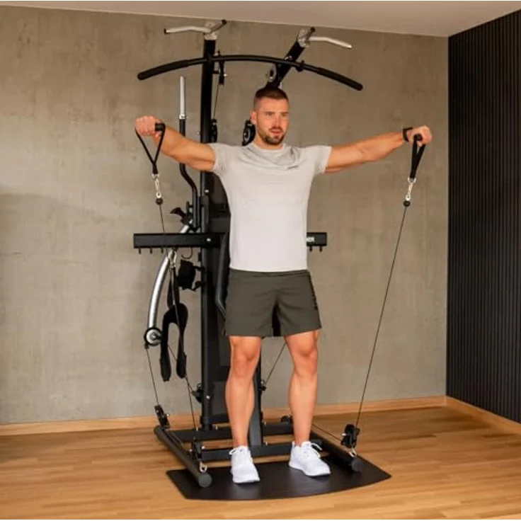 HAMMER Kraftstation BioForce Extreme Pro, Fitnessstation für zu Hause mit TNT-Widerstandstechnologie, 125 kg Zuggewicht, über 140 Übungen – Bild 3