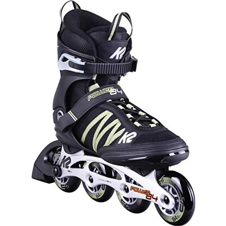 K2 Inlineskates Power 84, Komfortable Softboot mit Stability Manschette und 84 mm Rollen, Black/Sand, Größe 45 – Bild 1