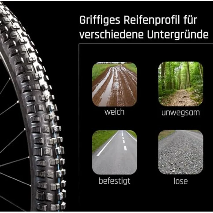 Remington XR01 E Bike Mountainbike 29 Zoll | 504 Wh Akku | Pedelec 18 Gang | 25 kmh | 30-150 km Reichweite (grau/beige) – Bild 5