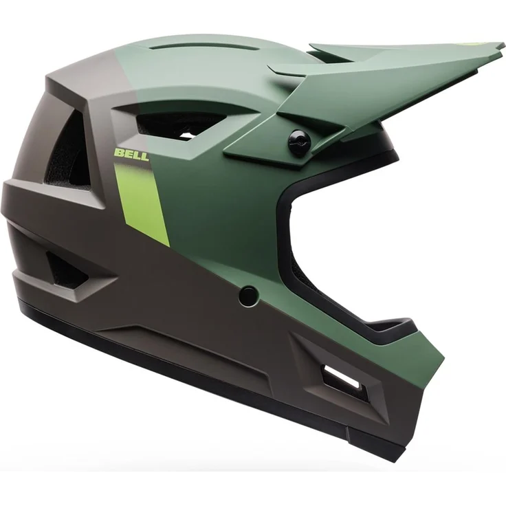 Bell Sanction 2 DLX MIPS Fahrradhelm, ventilierte DH Air-Polsterung, Blip vintage olive, L