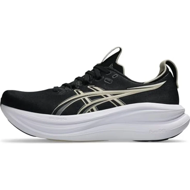 Asics 1011C127-002, Laufschuhe für Herren mit atmungsaktivem Knit-Obermaterial, dämpfendem FF Blast™ Plus-Schaumstoff und PureGEL™-Technologie, schwarz – Bild 7