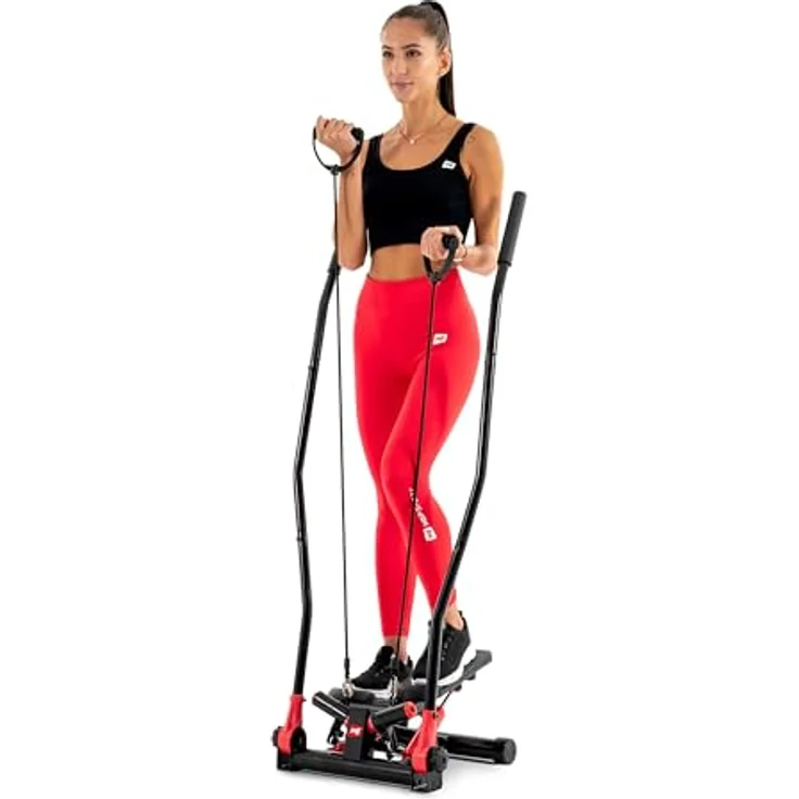 Hop-Sport Stepper HS-045S Slim, Swing Stepper mit LCD-Bildschirm, Stepper für Zuhause mit seitlichen Haltegriffen - platzsparend und stabil – Bild 1
