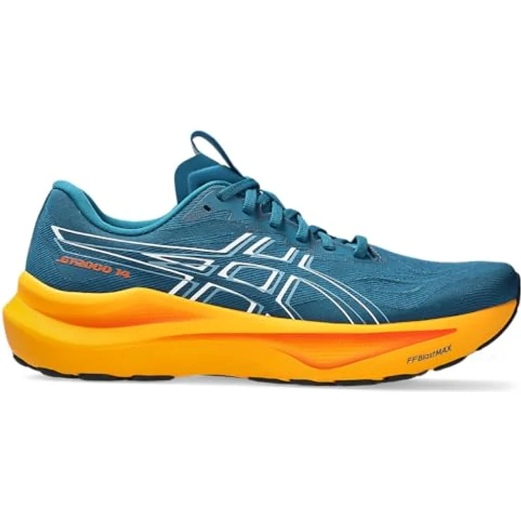 ASICS Performance GT-2000 14, Herren Laufschuhe mit FF BLAST MAX Dämpfung, Trampolin-Aussensohlen-Pod, Blau-Weiß, Größe 46.5 – Bild 1