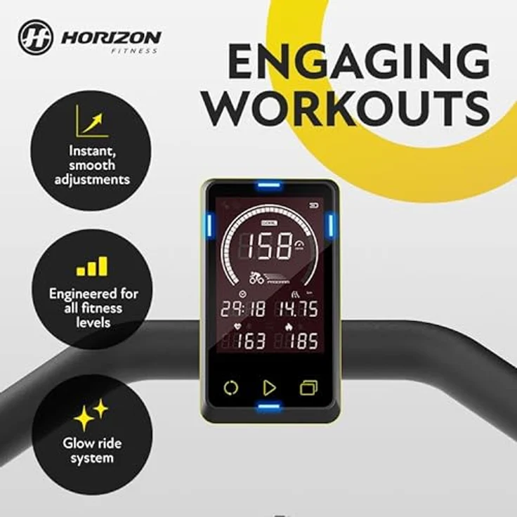 HORIZON Konsolenset Fitness GR7, schwarz/gelb, 134 x 56.20 x 105.80 (cm), HFC0030-00KM – Bild 3