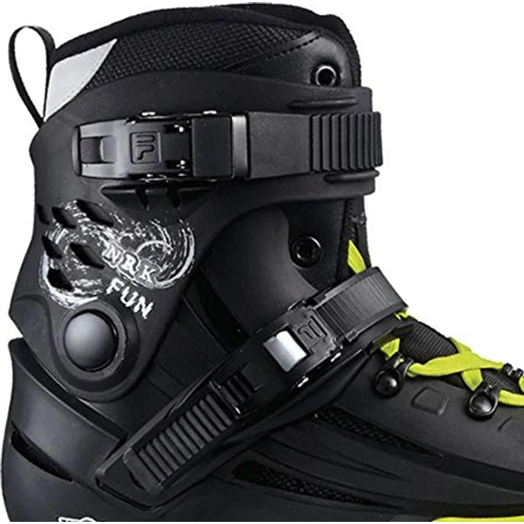 FILA Nrk Fun Inline Skates, Größe 45, Schwarz-Gelb mit Zero-Shock-Technologie und ABEC 7 Lagern – Bild 3