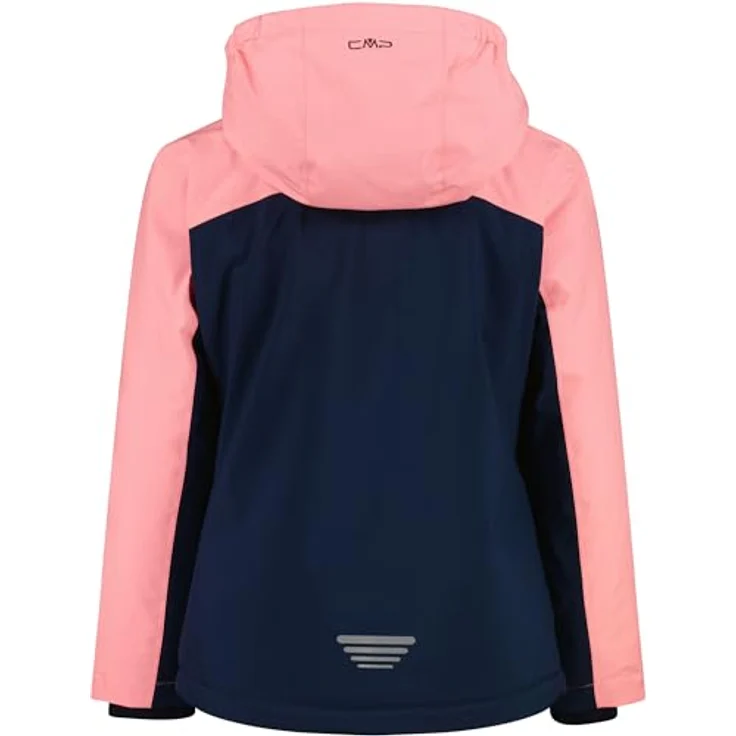 CMP KID G JACKET SNAPS HOOD Mädchen-Skijacke, wasserdicht mit Clima-Protect-Membran, abnehmbare Kapuze, zwei Reißverschlusstaschen, blue ink-lotus 164 – Bild 2
