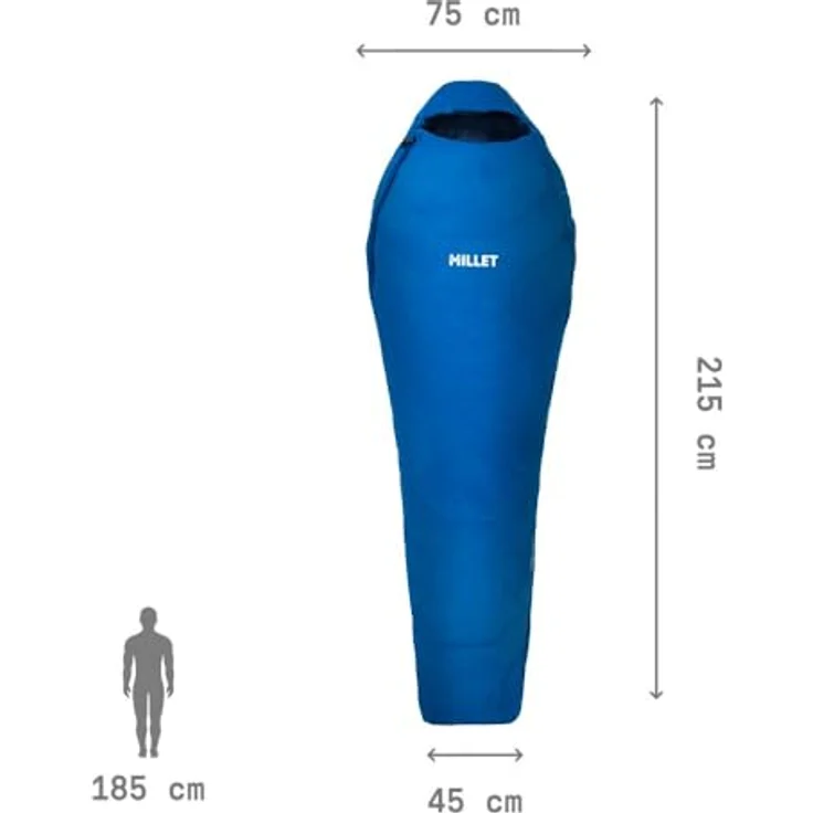 MILLET Baikal 750 Reg Unisex Schlafsack, Blau, Komforttemperatur 10 °C, wasserdicht und isoliert, Einheitsgröße – Bild 4