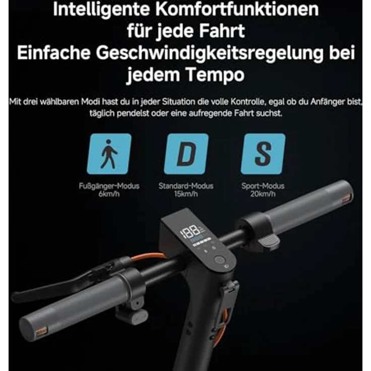 XIAOMI Electric Scooter 6 Lite E-Scooter, 10 Zoll Luftreifen, 25 km Reichweite, 500W Motor, IPX4, Schwarz – Bild 12