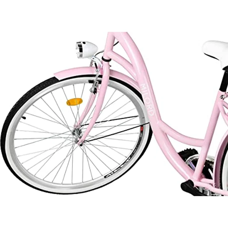 Milordbikes City-Fahrrad, Pink, Metall, 46 cm, mit Aluminiumfelgen und Stadtreifen 700C x 35 mm – Bild 5