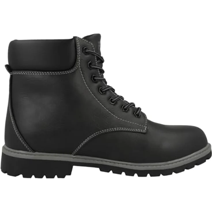 FILA Maverick Mid 55531, Herren Wanderschuhe aus strapazierfähigem Lederimitat, schwarz, mit gepolstertem Schaftrand und griffiger Außensohle – Bild 3