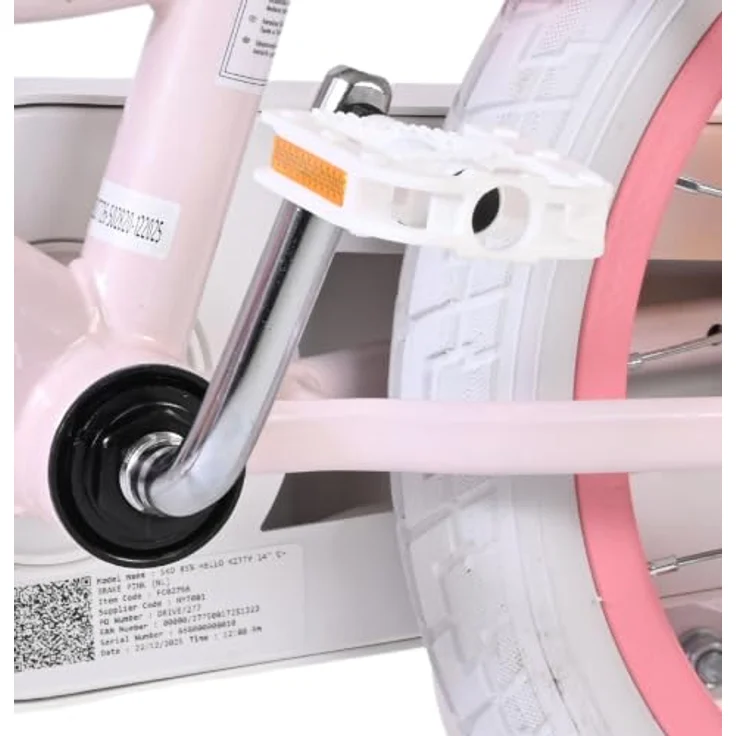 Volare Hello Kitty Kinderfahrrad 14 Zoll Rosa, abnehmbare Stützräder, Handbremse, Rücktrittbremse, geschlossener Kettenschutz, Korb – Bild 16
